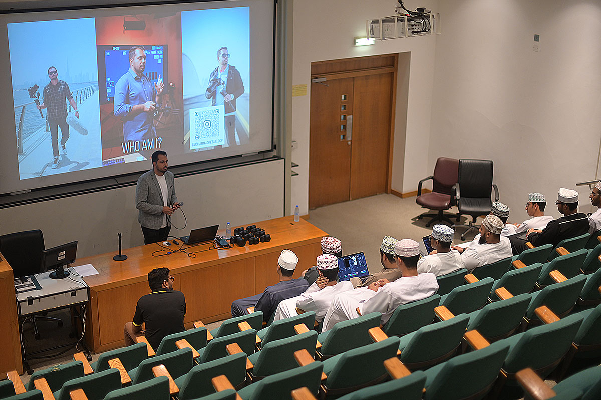 Cinematography and Composition Workshop by Mohammad Rezaie in Sultan Qaboos University of Oman