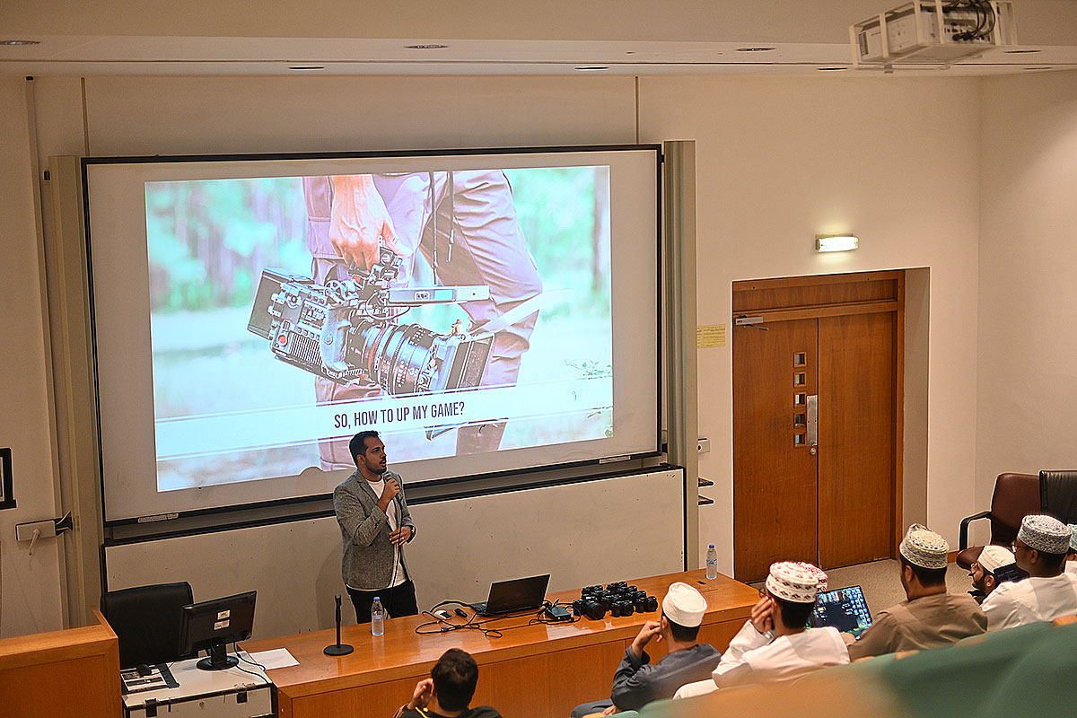 Cinematography and Composition Workshop by Mohammad Rezaie in Sultan Qaboos University of Oman