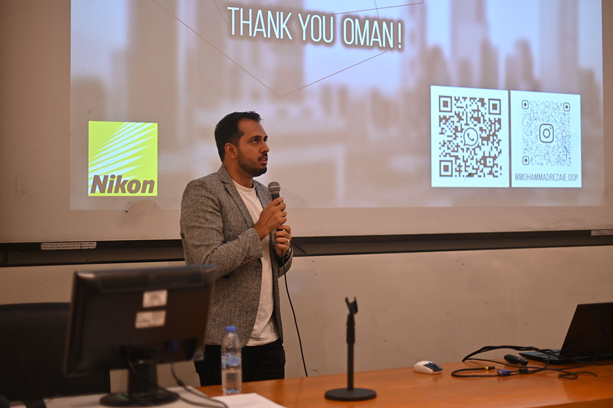 Cinematography workshop by Mohammad Rezaie in Sultan Qaboos University of Oman